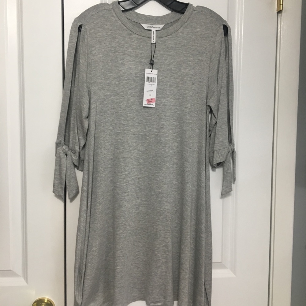 NWT Gray BCBGeneration Dress w/ Cut-out Sleeves